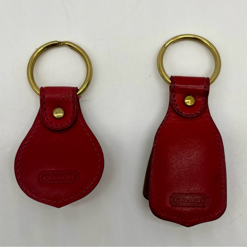 COACH Olympic Games KEY FOB Lot Of 2 RARE Collectors Dream Greece Tokyo Leather - Picture 2 of 6